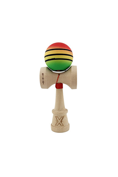Berbis Kendama X Originala, Rosu, Cupe Mari King Size, Rubber Grip, Gaura in Baza, Rulment, Ata 55cm