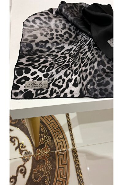 La Boutique Eşarp Leopard Patterned New Season La Boutique Twill Silk Scarf