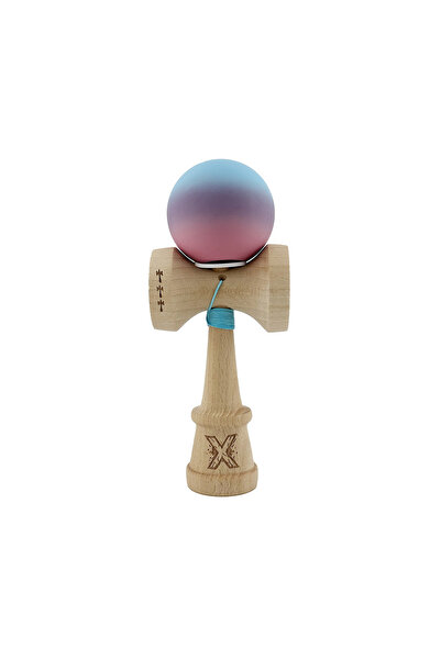 Berbis Kendama X Originala, Albastru, Cupe Mari King Size, Rubber Grip, Gaura...