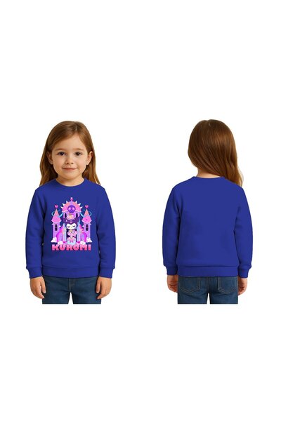 SEDİRLİ Unisex Kuromi με τύπωμα Παιδικό φούτερ με 3 κλωστές με ανάγλυφο