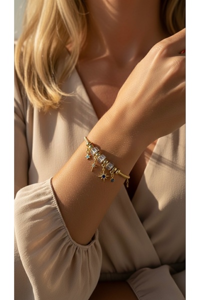 İNN JEWELLERY Steel Bracelet, Tarnish-Free, Anti-Allergic, Figured (2 Years I...