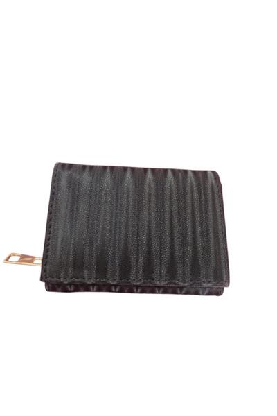 ZY BUTİK محفظة منقوشة باللون الأنثراسيت مقاس 10x8 سم