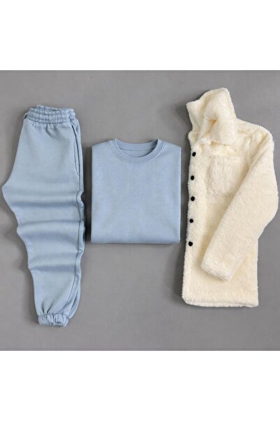 WENMİNG Jachetă de pluș pentru bărbați + 3 fire Ş cu căptușeală din fleece Set de trening pentru ciclism Combinație din 3 piese