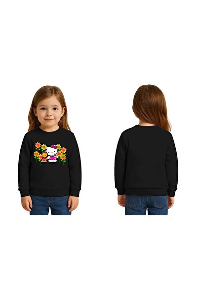 SEDİRLİ سويت شيرت للأطفال من الجنسين هيلو كيتي مطبوع مكون من 3 خيوط