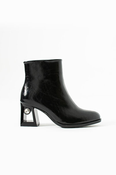 Sira Official Scarlet Black Rustic Heeled Boots