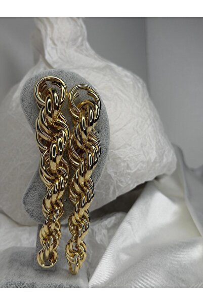 B3 Aksesuar Vera Gold Çoklu Zincir Küpe