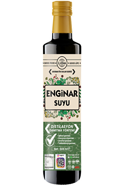 Luga Enginar Suyu 500 ml - Damıtılmış Distilasyon, % 100 Saf ve Doğal, Katkıs...