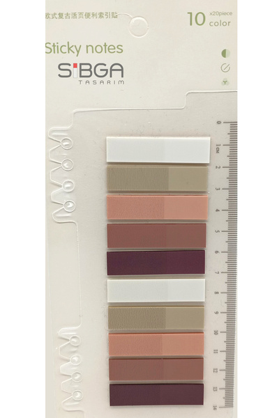 sibga tasarım Şeffaf Renkli Postit Post-it Post it. Kitap Ayracı Ayraç Plasti...