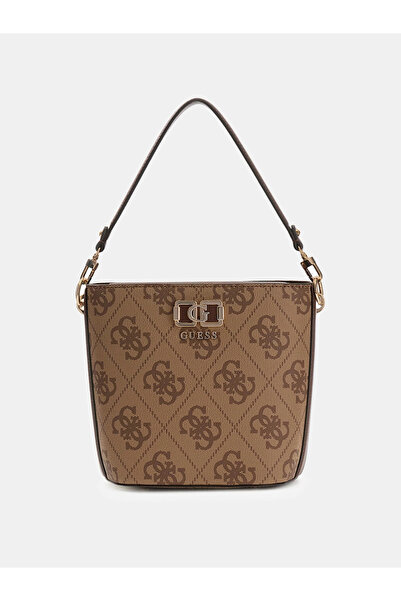 Guess حقيبة يد نسائية بنية اللون بشعار كارنيلا HWOS9901010-LGW