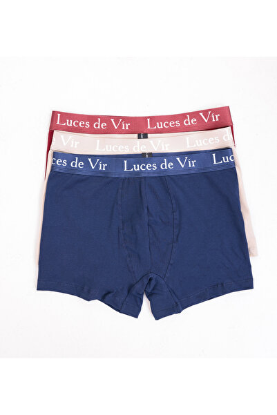 Luces de Vir Erkek 3’lü Boxer Seti (Bordo – Bej – Lacivert) | Luces de Vír