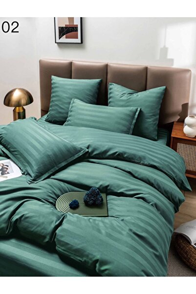 ANATOLIATEKSTILE Premium Damask Bed Linen, Elegant Set of 6 pieces, fitted sheet 230 x250