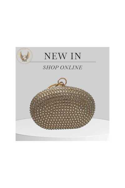 OEM GOLDEN RHINESTONE ENVELOPE BAG