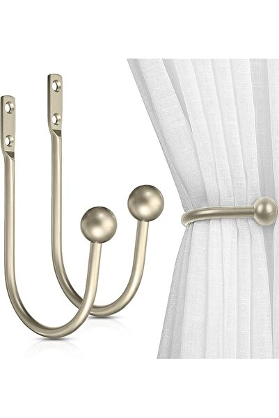 The Bros Curtain Holdback, 2pcs Wall Mounted Drapery Tiebacks Hooks with Ball
