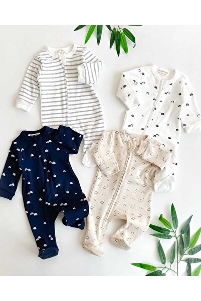 UmBaby 0-3 Ay Yenidoğan Bebek Tulumları – Pamuklu, Fermuarlı, Yumuşak Desenli...