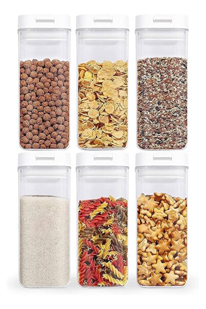 The Bros ZEROSPACE Storage Containers Plastic Storage Jar Kitchen Plastic Dispenser for Dry Foods Food Contai