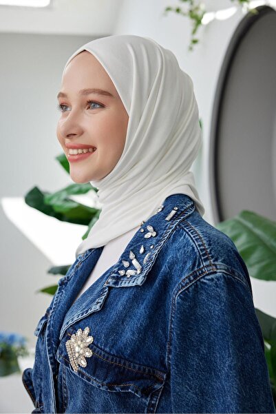 İSTANBULSTYLEMODA bumbac moale Şal Ecru PNY281225