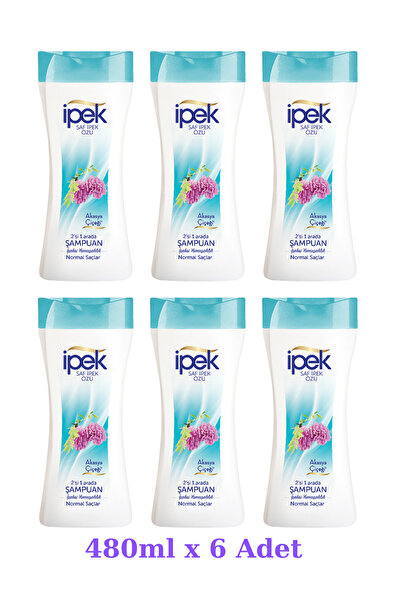 İpek Şaf Özü Akasya Çiçeği 2’si 1 Arada Şampuan Normal Saçlar 6 Adet