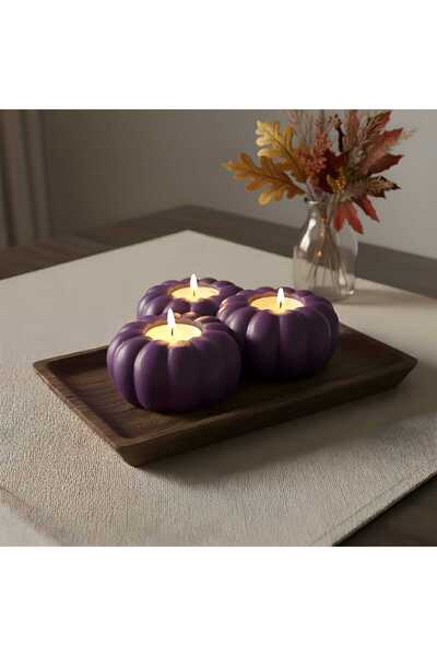 DesıgnSnowFashion Dekoratif Kabak Formlu Mum Seti | El Yapımı Şık Tasarım Mum...