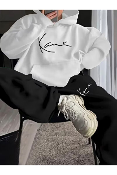 Sweet Cotton Printed Hoodie Sports Set