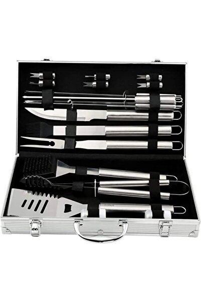 The Bros PROMASS 18-Piece Bbq Set With Stainless Steel Carry Case