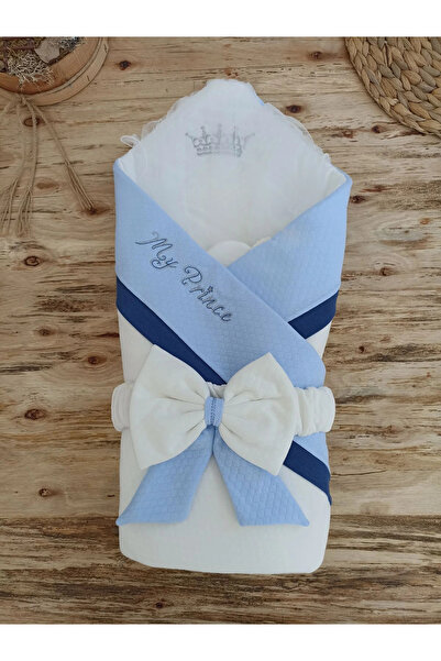 Marsilyan بطانية أطفال فاخرة مطرزة على شكل قرص العسل لحديثي الولادة