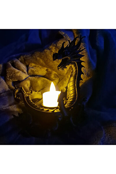 rengine Ejderha Figürlü LED Mumluk