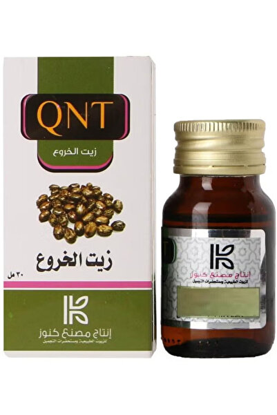QNT زيت الخروع هو زيت يستخدم للعناية بالشعر والبشرة، يأتي في عبوة بحجم 30 مل.