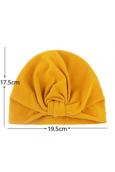 Superbaby Caciulita galben mustar tip turban