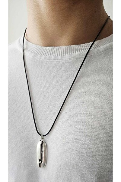 MITH SB TAKI Stainless Steel Unisex Mask Medallion Necklace No-1-Silver