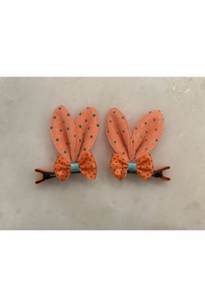 LİA CLİPS CO Kulaklı Kız Çocuk Saç Tokası – Simli Fiyonklu Pens Toka