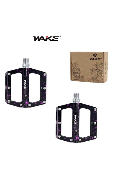Wake Alüminyum Rulmanlı Siyah / Kırmızı Kamuflaj Desenli Pedal