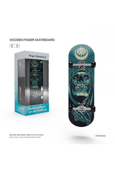 Innovium Death Premium Fingerboard Wooden Mini Skateboard with Accessories DIY 5.5x12x4.5 cm Innovium™