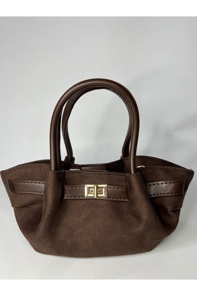 OZ&BU Kemer Detaylı Mini Süet Nubuk Model Çanta