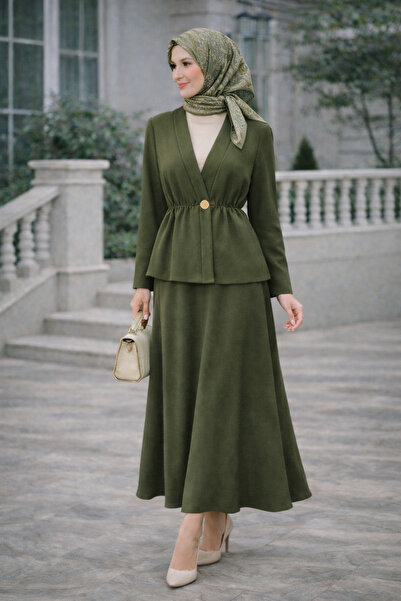 ARJİN MODA KADIN ŞIK CEKET ETEK İKİLİ TAKIM – BAYRAMLIK-MODERN-TESETTÜR TAKIM