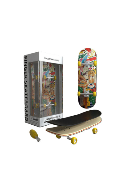 Innovium Breakfast Premium Fingerboard Wooden Mini Skateboard with Accessories DIY 5.5x12x4.5 cm Innovium™
