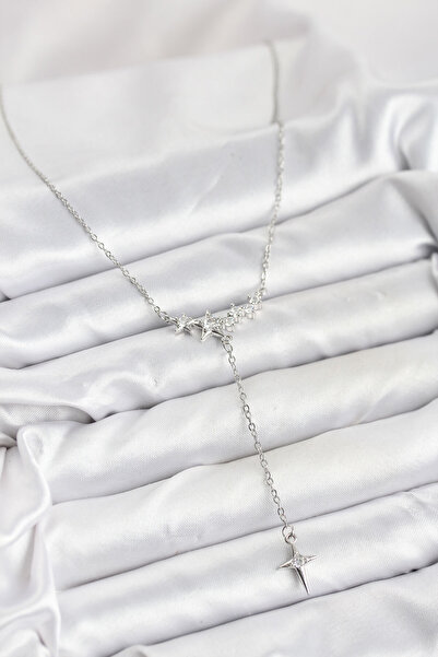 Skygo 316L Steel Chain Silver Color Star Model Y Women's Necklace - Tj-Bko10667