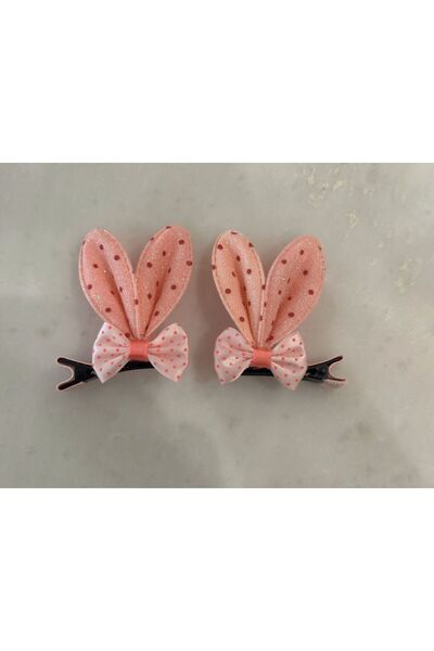 LİA CLİPS CO Kulaklı Kız Çocuk Saç Tokası – Simli Fiyonklu Pens Toka