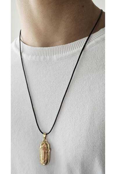 MITH SB TAKI Stainless Steel Unisex Mask Medallion Necklace No-4-Gold