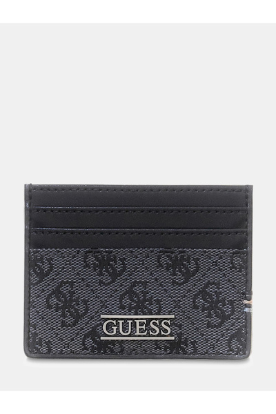 Guess Boston Men's Black Card Holder Smboljlea25-Bla