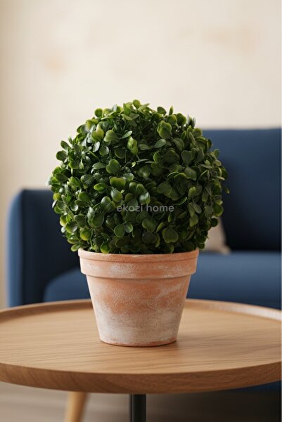 Dekosimge Yapay Çiçek Şimşir Top 15 Cm Yeşil Top