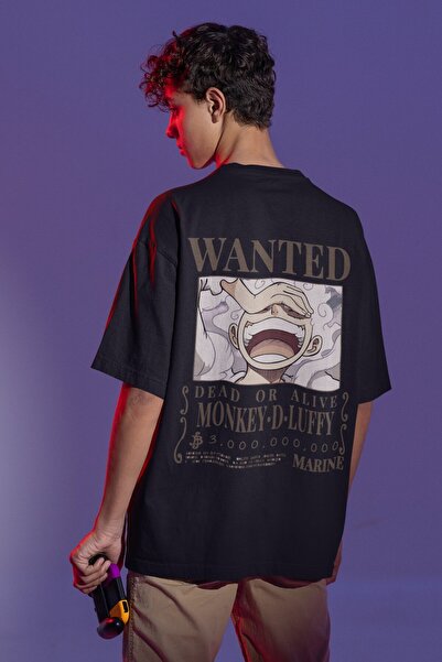 SEVBANO Μπλουζάκι Άνιμε με στάμπα στην πλάτη του Monkey D. Luffy, Unisex, Ove...