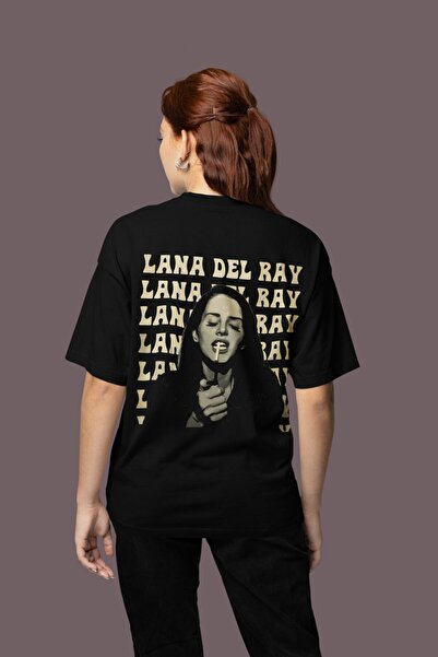 SEVBANO تي شيرت لانا ديل راي راك مطبوع للجنسين قصة فضفاضة للمغنيين