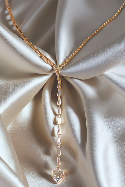 bacc Steel Zircon Stone Baguette Stone Y Women's Necklace Bcyj-251021