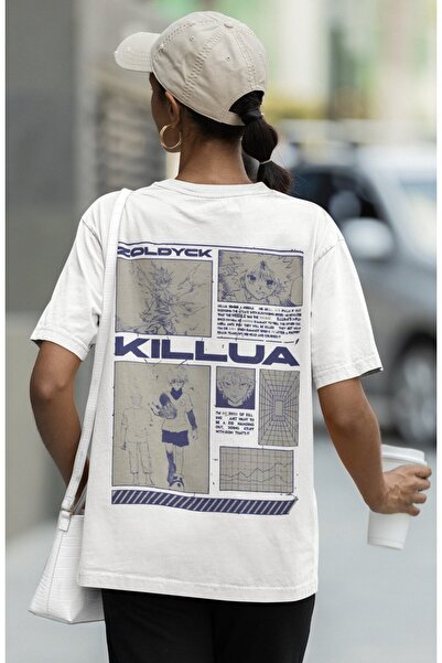 SEVBANO Μπλουζάκι Άνιμε Hunter x Hunter με στάμπα στην πλάτη, Unisex, Oversiz...