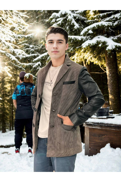 Silerra Men's Nubuck Leather Jacket - Black