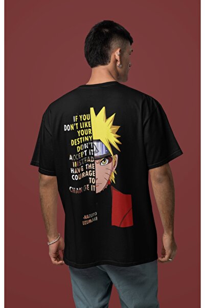 SEVBANO تي شيرت ناروتو أوزوماكي مطبوع للجنسين قصة فضفاضة بشخصيات أنمي