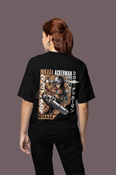 SEVBANO تي شيرت ميكاسا أكرمان رقم مطبوع للجنسين قصة فضفاضة تي شيرت أنيمي هجوم...
