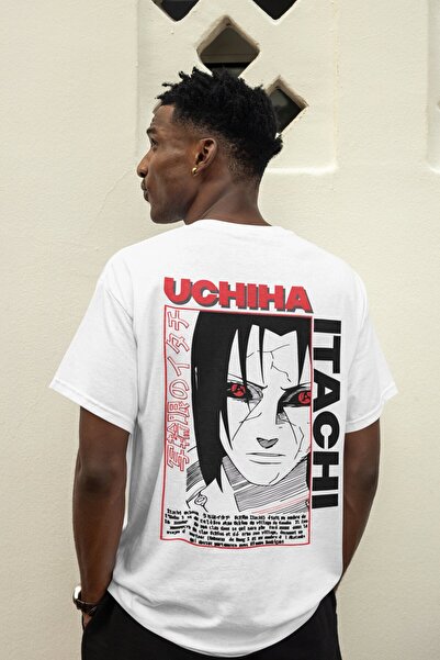 SEVBANO تي شيرت ناروتو إيتاشي أوتشيها مطبوع للجنسين قصة فضفاضة تي شيرت أنيمي