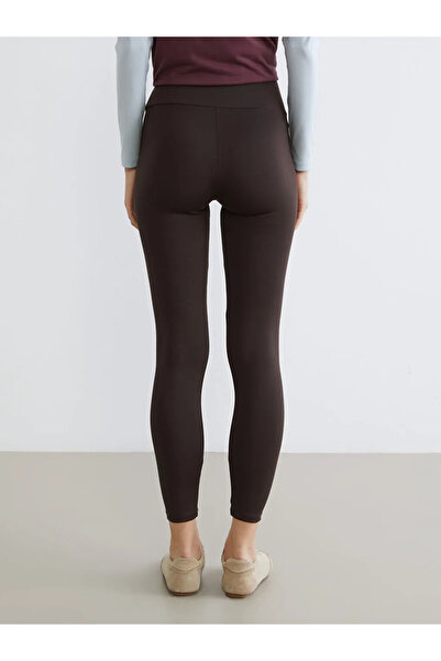 LC Waikiki Brown High Waist Shaping / Sculpting Women's Sports Leggings