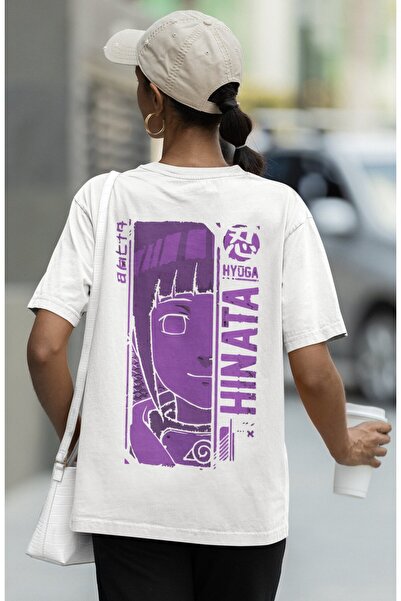 SEVBANO تي شيرت Hinata Hyuga Back مطبوع للجنسين قصة فضفاضة أنيمي